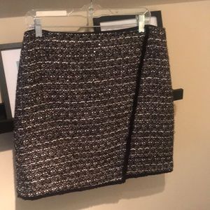 Faux Wrap Tweed LOFT Pencil Skirt